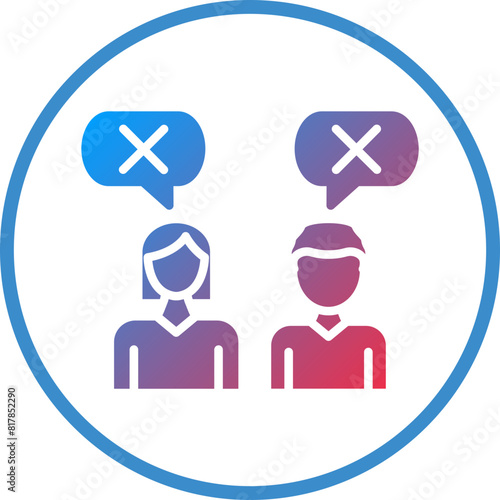 People Disagree Icon Style