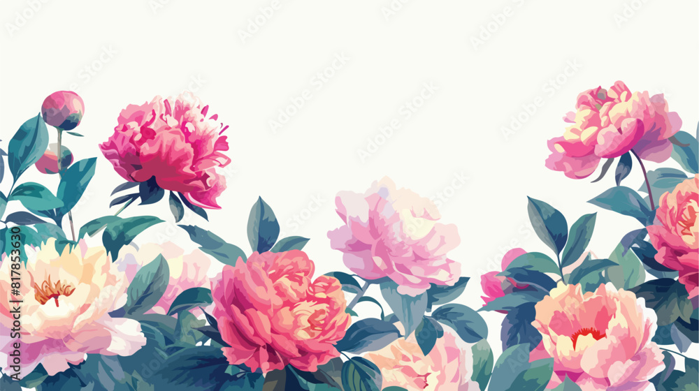 Elegant floral background or backdrop decorated