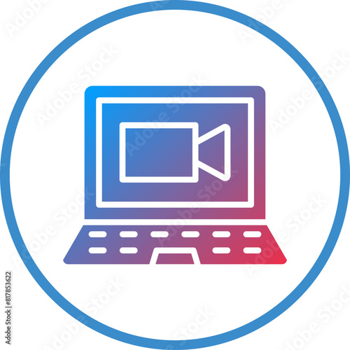 Videocall Discussion Icon Style