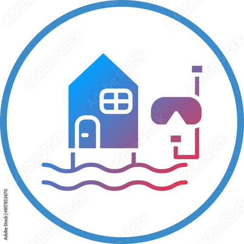 Dive Resort Icon Style
