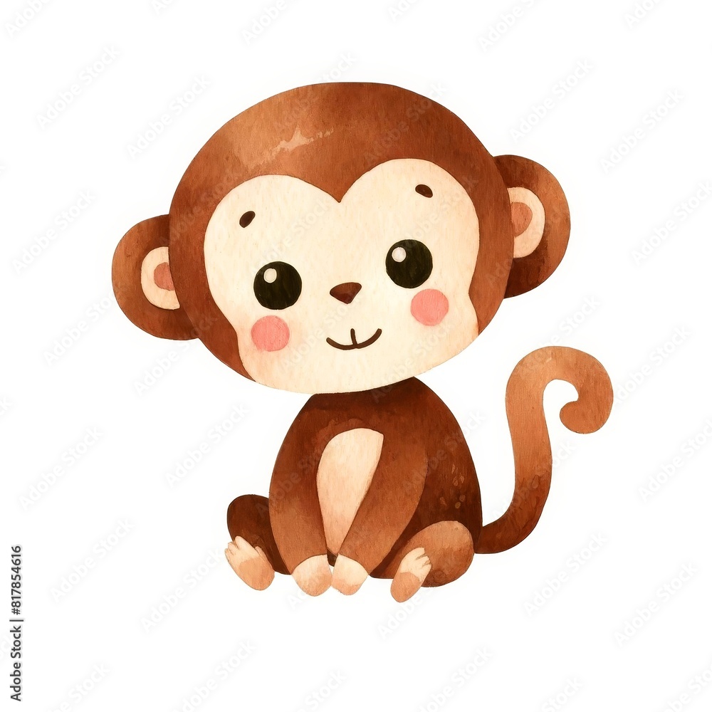 Fototapeta premium A cute monkey with a smile on its face