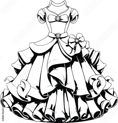 Canvastavla Dress Coloring Pages Drawing For Kids