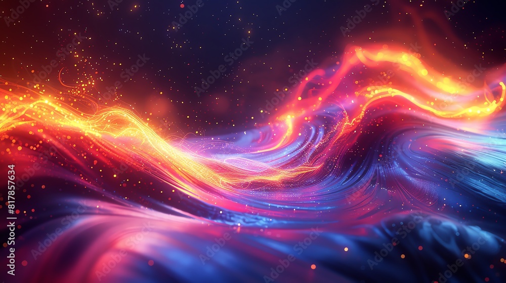 Abstract neon swirls, dynamic lines and vibrant colors creating a sense of motion Abstract neon swirls, dynamic lines and vibrant colors creating a sense of motion