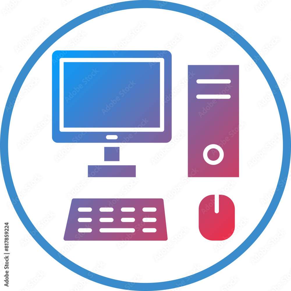 Desktop Computer Icon Style Desktop Computer Icon Style