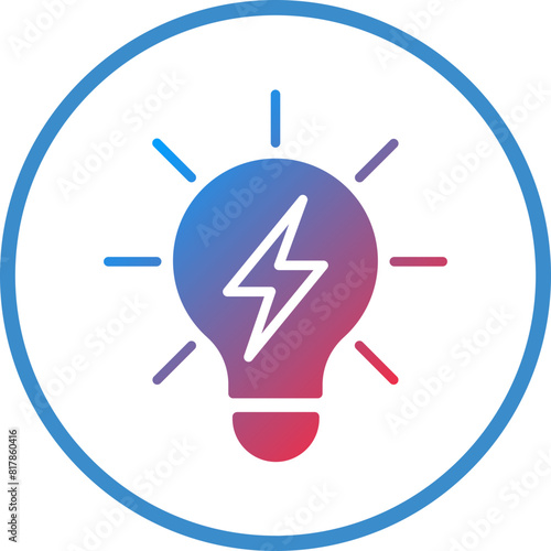 Neon Lamp Icon Style