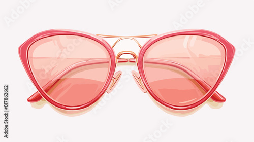 Fashion sunglasses with cat eyes lenses shape and thi photo