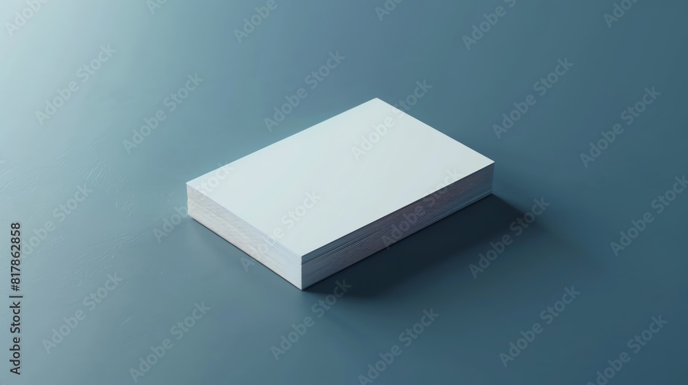 Simple white business card placed on a clean surface ready for custom text or graphics Simple white business card placed on a clean surface ready for custom text or graphics