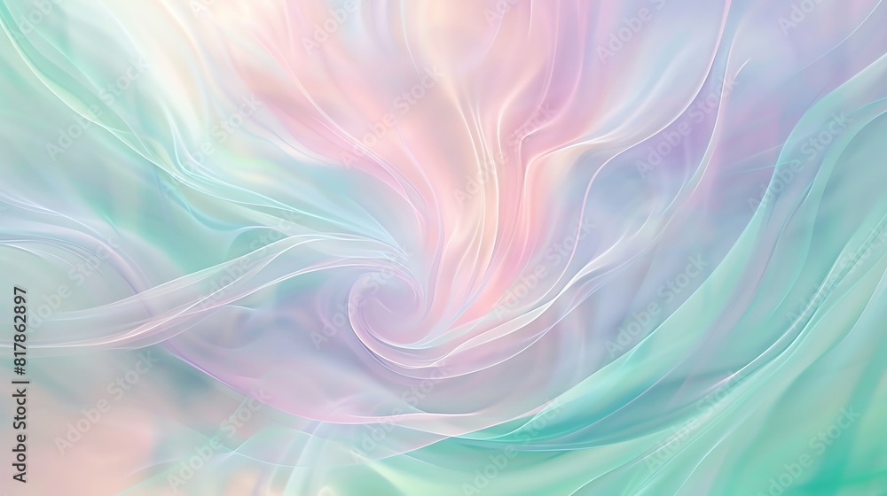 Soft pastel abstract wallpaper with swirling patterns of light pink lavender mint green and baby blue creating a serene and calming effect Soft pastel abstract wallpaper with swirling patterns of light pink lavender mint green and baby blue creating a serene and calming effect