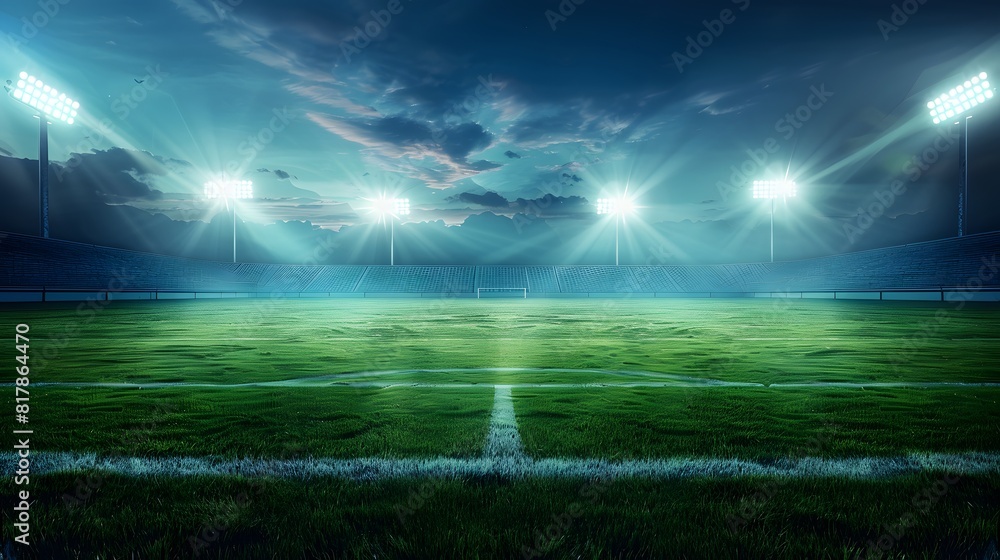 a large and empty sports stadium at night a large and empty sports stadium at night
