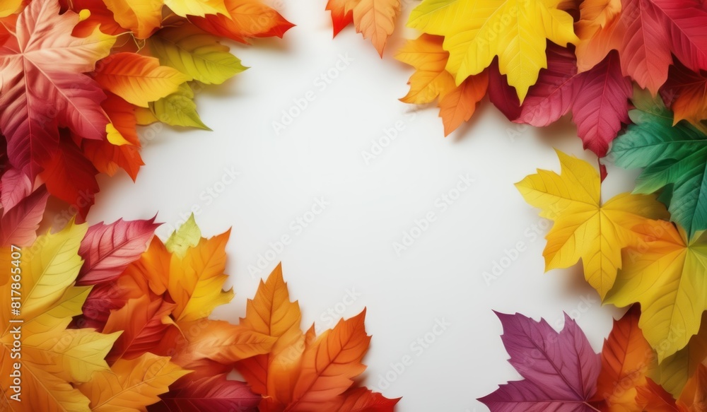 Nature background, abstract white frame in the leaves with copy space Nature background, abstract white frame in the leaves with copy space