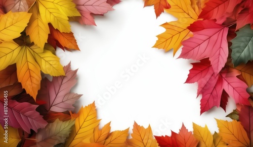 Nature background  abstract white frame in the leaves with copy space