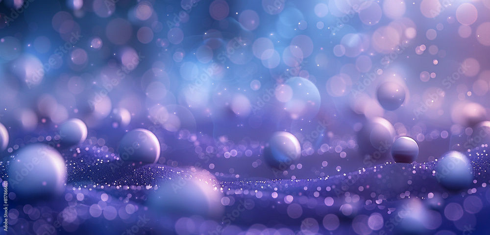 Indigo orbs dance in soft blur. Indigo orbs dance in soft blur.