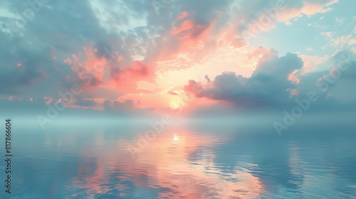 Soft abstract cloudscape  gentle blending of pastel colors with a dreamy effect