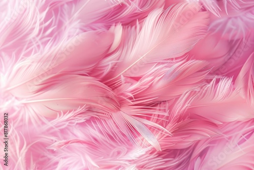 Closeup image of a magenta feather, natural material © Alexei