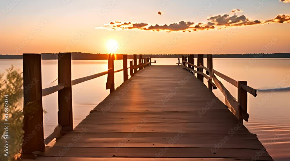 A Moment of Serenity as the Sun Dips Below the Horizon: Sunset Painting the Lake in Golden Hues A Moment of Serenity as the Sun Dips Below the Horizon: Sunset Painting the Lake in Golden Hues