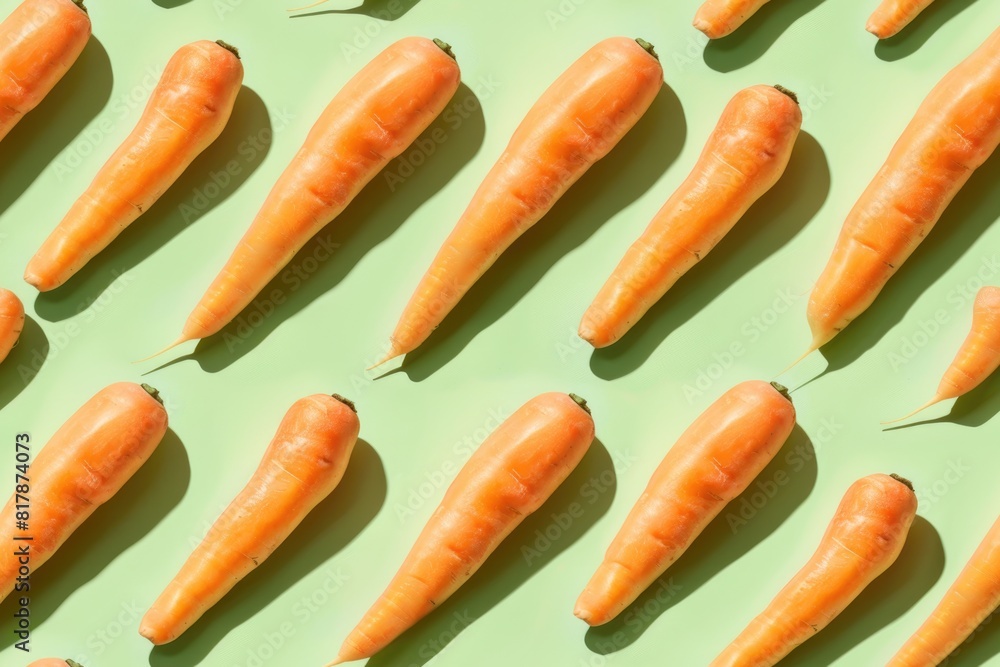 Fresh Organic Carrots on a Pastel Background Fresh Organic Carrots on a Pastel Background