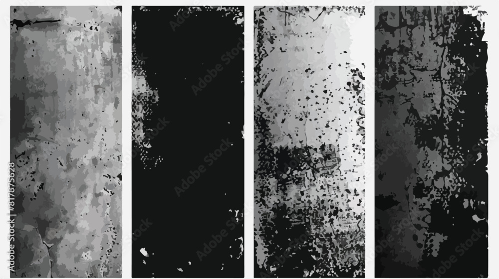 Four of grunge texture. Four of different black and white