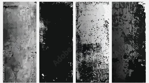 Four of grunge texture. Four of different black and white photo