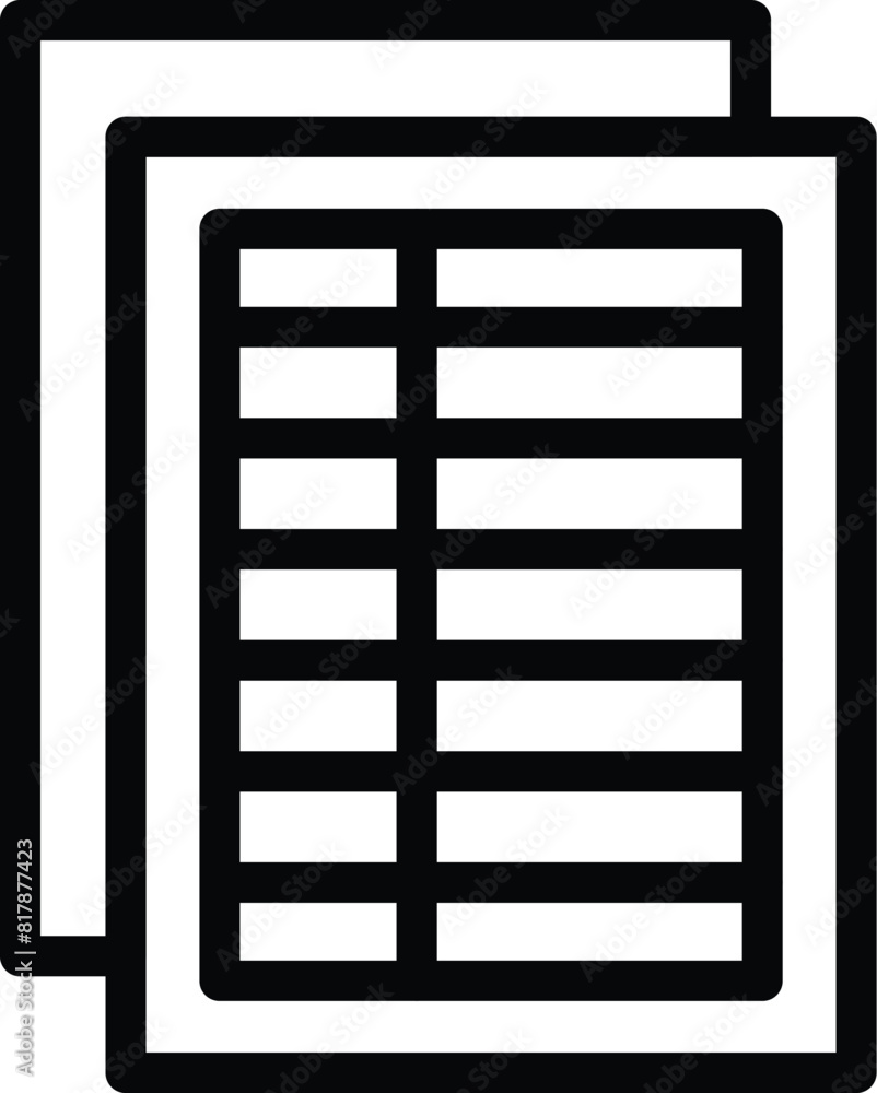 Simplistic line drawing of stacked paper documents, ideal for use in officerelated themes Simplistic line drawing of stacked paper documents, ideal for use in officerelated themes