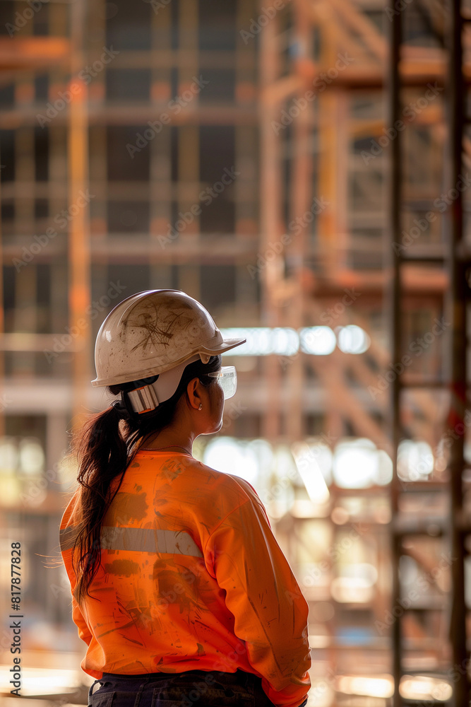 1 Asain Female construction worker in safety clothes hardhat working at night shift for building civil builder job hire safety scafolding contractor diversity work builder industry infrastructure 1 Asain Female construction worker in safety clothes hardhat working at night shift for building civil builder job hire safety scafolding contractor diversity work builder industry infrastructure