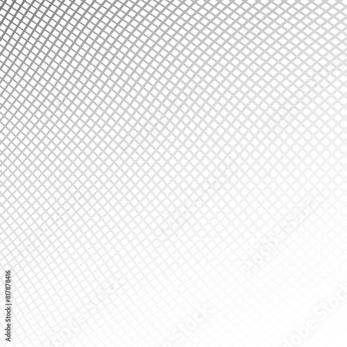 Semitone checkered background. Disappearing and appearance gradient illustration consisting of rhombuses and squares.