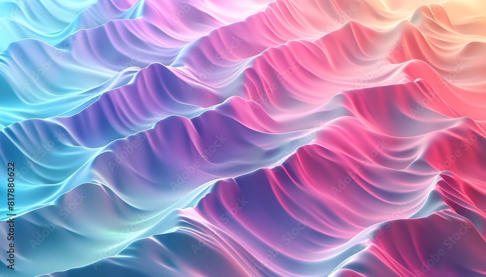 Obraz premium abstract colorful background with rainbow colored silk clothe waves