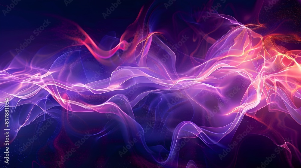 Fototapeta premium abstract colorful background with electrography waves 