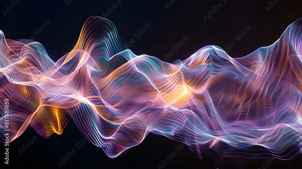 Obraz premium abstract colorful background with electrography waves 