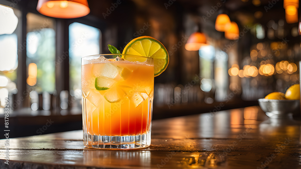 a drink with a slice of lime on the top of it. a drink with a slice of lime on the top of it.