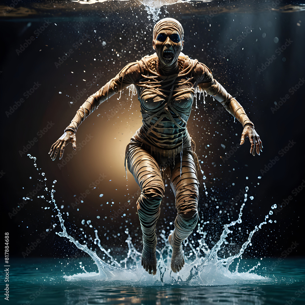Fototapeta premium Mummy in the water