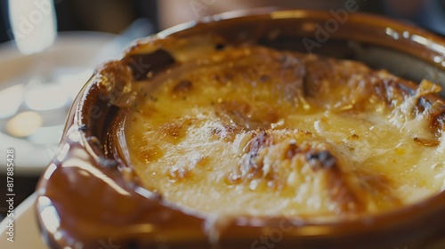 A fragrant bowl of French onion soup