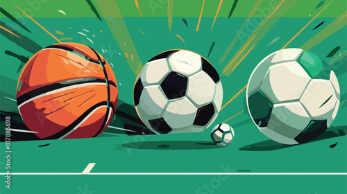 Sport design over green background vector illustration