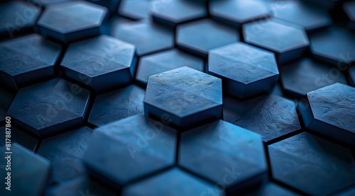 Futuristic blue Hexagon Design