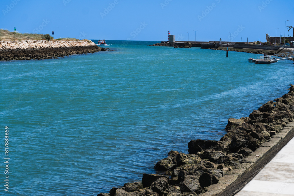 Fishing and tour boats in the port, Ribeira de Bensafrim, Lagos, Algarve, Portugal