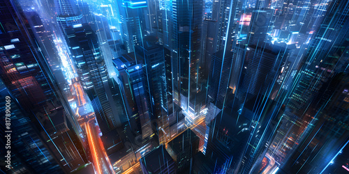 "Neon Horizons: Unveiling the Digital Tapestry of Urban Nights""Digital Dusk: Navigating the City's Nocturnal Network""Wired Nightscapes: The Pulse of Urban Connectivity After Dark" © Aiza