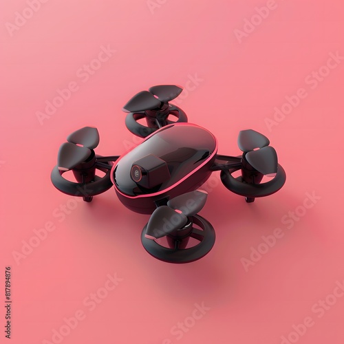 Futuristic Drone: 3D Toy in Minimalist Style photo