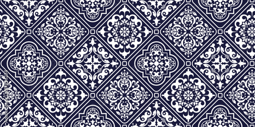 Patchwork pattern. Textile print pattern.