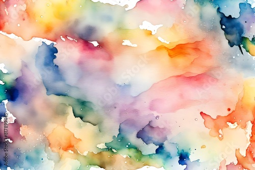 A detailed and intricate watercolor background, with a diverse range of colors that blend together in a mesmerizing and visually descriptive way.