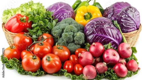 Fresh Produce Arrangement  Vibrant and Healthy Delights