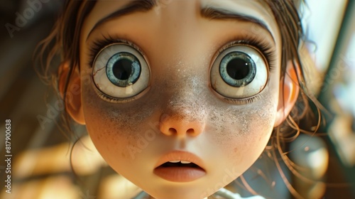 Explore the enchanting tale of a girl blessed with captivating, large eyes.