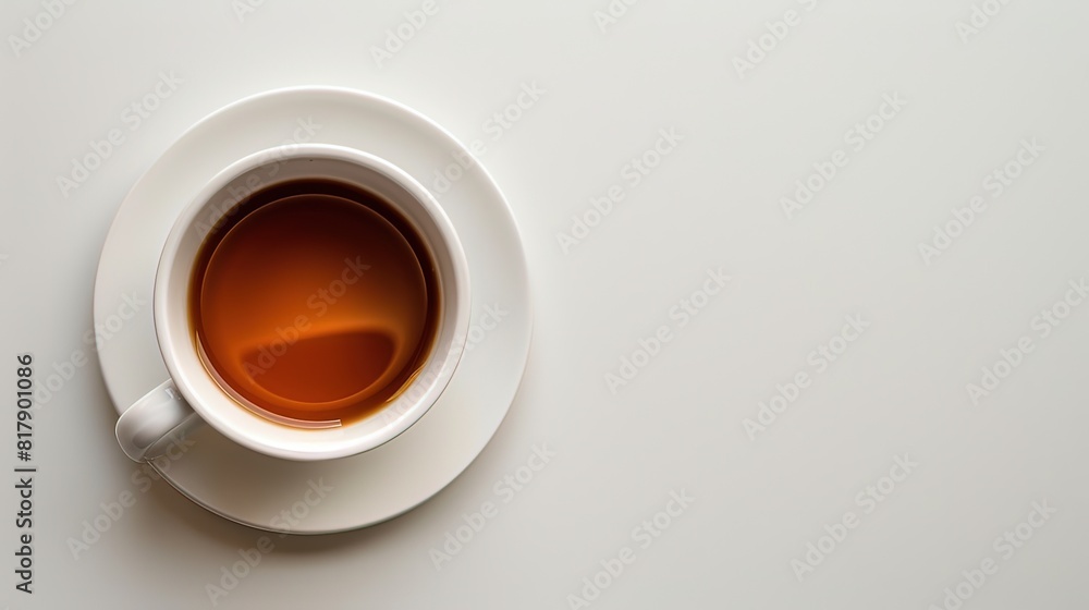 White Cup with Dark Orange Liquid on White Surface White Cup with Dark Orange Liquid on White Surface