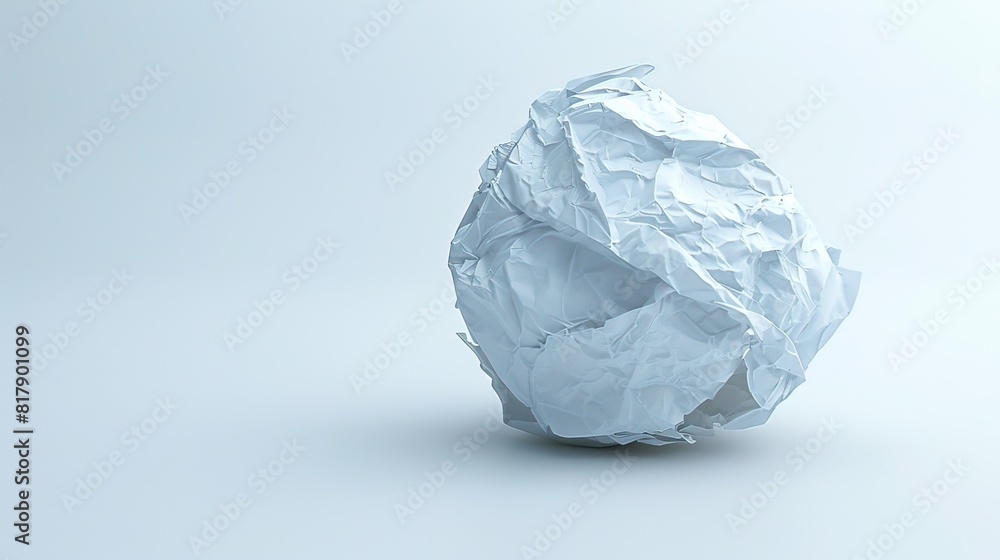 Crumpled White Paper on a White Background Crumpled White Paper on a White Background