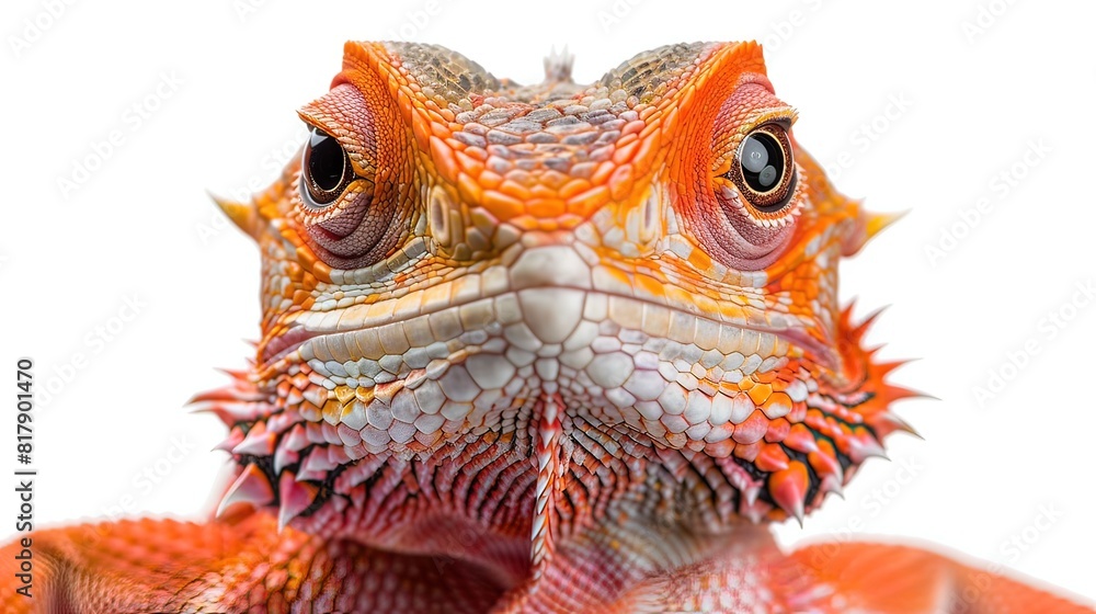 Close-up of an Orange Crab's Distinctive Head and Neck Close-up of an Orange Crab's Distinctive Head and Neck