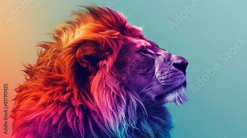 Majestic Lion Portrait at Dusk