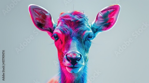 Close-Up Portrait of a Blue-Faced Deer © Volodymyr Skurtul