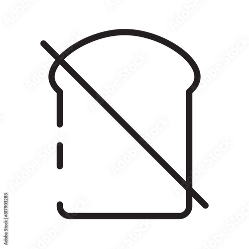 Bread Carbs Diet Line Icon