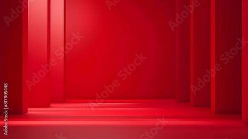 Digital technology red abstract lines light and shadow poster background