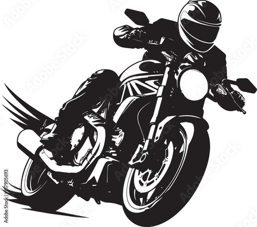 silhouette of motorcycle rider 