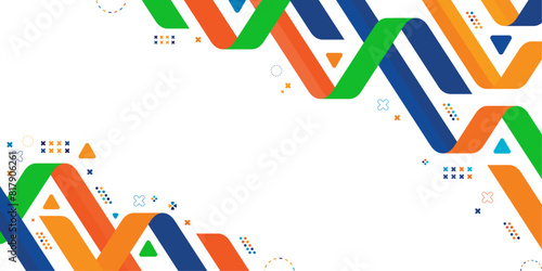 Vector fondo de cinta abstracta con un elemento de cinta de colores
