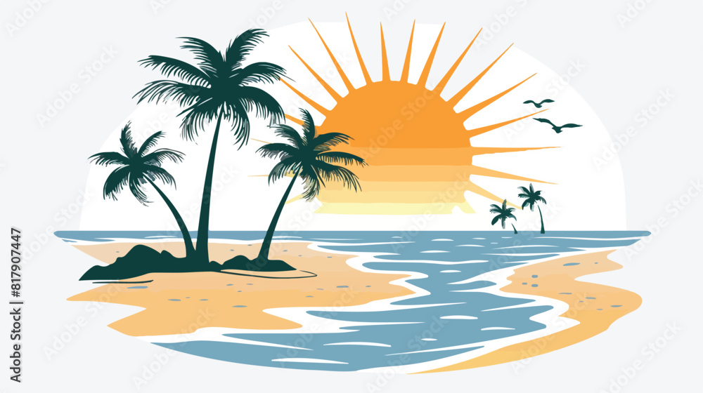 Symbol beach icon image vector illustration design vector
